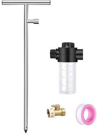 dijiusidy Sistema de riego con púas de latón y válvula acero inoxidable para un suministro eficiente agua a la zona las raíces. Accesorio para sistema riego con púas para árboles.