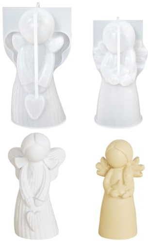 Silikonform Engel Figuren 2 Stück Silikonformen Gießformen Figuren Kerzenformen zum Gießen Kerzen Formen Silikonformen Epoxidharz Formen Silikon Gipsformen zum Gießen Silikonform Giessformen