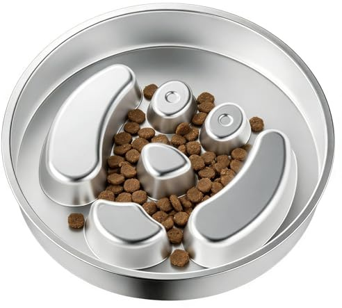 Bowl with feeding brake for dogs, interactive with | Non-Slip Feeding Bowl Slow Feed for Home Indoor Outdoor Travel Box Training