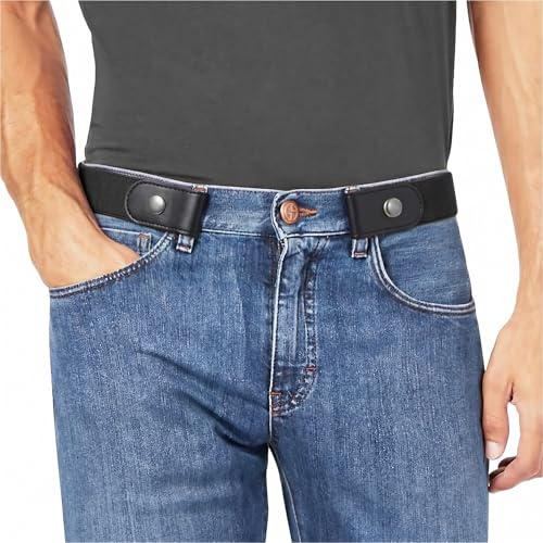JASGOOD Ceinture Elastique Sans Boucle Homme Invisible Ajustable pour Jeans | Ceinture Sans Trou,Confortable et Extensible,Convient pour hommes et femmes,Facile à Enfiler,Respirable et Léger