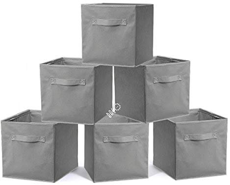 BRIAN & DANY Aufbewahrungsbox Faltbar, 6er-Pack Storage Boxen Organizer, Grau, 31x31x31cm