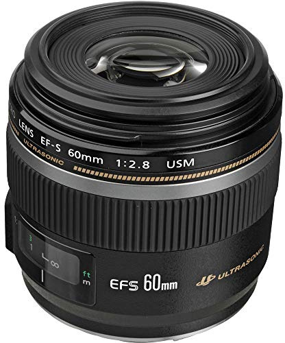 Canon EF-S 60mm f/2.8 Macro USM Fixed Lens for Canon SLR Cameras (Renewed)
