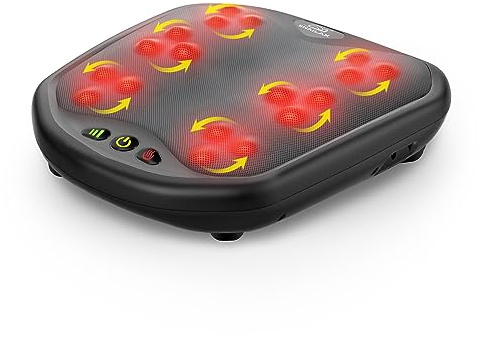 Snailax Shiatsu Foot Massager with Heat, Washable Cover Kneading Foot & Back Massager, Heated Feet Warmer, Electric Feet Massager Machine for Plantar Fasciitis