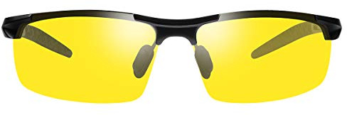 MIRYEA Herren Photochromatisch Sportbrille Polarisiert Rechteckig Sonnenbrille Al-Mg Metallrahmen Fahrer Anti Reflexbeschichtung 100% UVA UVB Schutz für Golf, Angeln, Autofahren, Outdoor-Aktivitäten