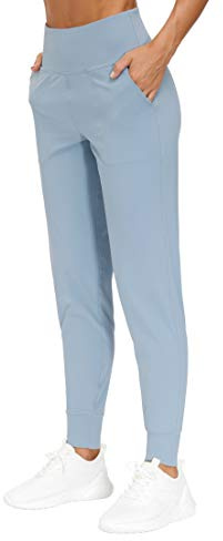 THE GYM PEOPLE Damen High Waist Jogginghose Stretch Leichte Sporthose