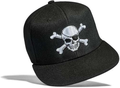 Barnmössa: Pirat – Basecap barn keps pojkar sport mössa barn, svart, One size