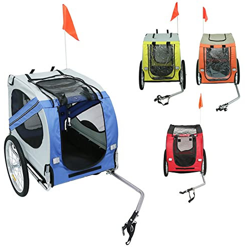 Hundeanhänger für Fahrrad, 3 in1 Fahrradanhänger Hunde,Haustier Transportwagen Anhänger für Jogger und Fahrrad Kann Haustiere bis zu 40 kg tragen (137 * 73 * 90cm (blaugrau))