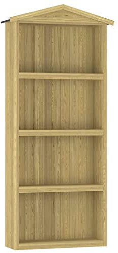 vidaXL Bois de Pin Imprégné Abri à Outils de Jardin Remise de Rangement Remise à Outils de Terrasse Jardin Extérieur Arrière-Cour 87x33x222 cm