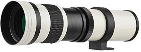 Andoer Appareil Photo MF Super téléobjectif Zoom F / 8.3-16 420-800mm T2 Mont avec Bague d'adaptation pour Monture AF Remplacement Universel 1/4 de Filetage pour Alpha-Mount A55 A33 A550 A500 A100