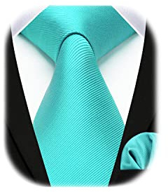 Enlision Solide Krawatte Herren Hochzeit Krawatten und Einstecktuch Set einfarbig in verschiedenen Farben