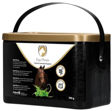 Excellent Equi Parex Pellets - 750gr - Trägt zu Einer gesunden Magen- und Darmflora bei - Verdauung Unterstützen - Kräuterfutter - Darmkur - Geeignet für Pferde