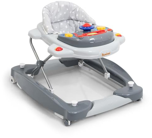 Baninni Classic 2-in-1 Star Lauflernhilfe für Babys mit Rollschaukelfunktion, Licht, Musik, Spielcenter Babytisch klappbar ab 6 Monaten
