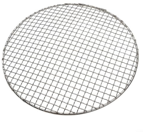 Griglia rotonda per barbecue in rete da 15-38 cm, in acciaio , multiuso, griglia per barbecue a croce in acciaio , griglia di raffreddamento a vapore (380 mm)