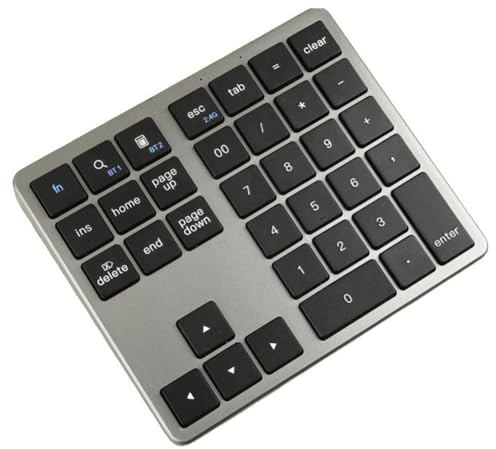 Fiorky Pavé numérique Bluetooth, 2,4 G, pavé numérique sans Fil, Rechargeable for USB, 35 Touches, Clavier numérique Ultra Fin pour fenêtre Adroid iOS