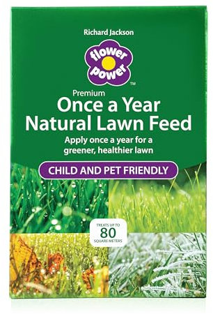 Richard Jackson's Once a Year Lawn Feed, Enjoy A Beautiful Lawn With Only 1 Application A Year, Covers 80 Sqm