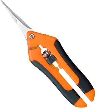 Oneyijun Professionelle Gartenschere & Baumschere aus Rostfreiem Stahl - Hochbelastbar, Präzisionsklingen für Saubere Schnitte an Ästen, Hecken, Rosen, Blumen und Pflanzen (Orange)