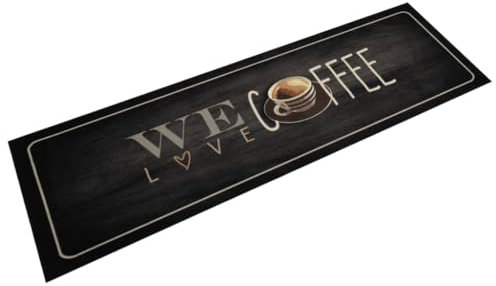 ZEYUAN Küchenteppich Waschbar Kaffee 45x150 cm Samt, Teppich Küche, Küchenläufer, Läufer Küche, Teppich Für Die Küche, Teppich Läufer - 4005590