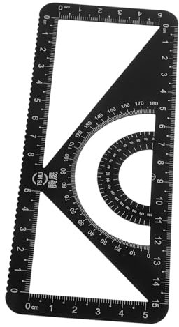 HAPINARY 2stücke Aluminiumlegierungs-zeichendreieck Mit Winkelmesser Und Lineal-set Für Präzise Messungen Vielseitig Einsetzbar Schule Und Architektur Leicht Und Tragbar