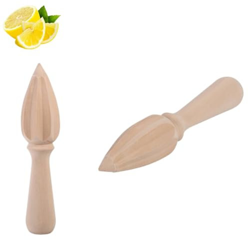 2 Stück Zitronenpresse, Zitronenpresse, Limettenpresse, Zitruspresse, Obstpresse, Saftpresse, Hand-Orangenpresse, manuelle Zitruspresse aus Holz für Zuhause