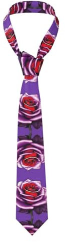 Oudrspo Corbata masculina rosa fucsia, corbata de negocios, corbata de juego de roles, fiesta de corbata de novio Tiectiant
