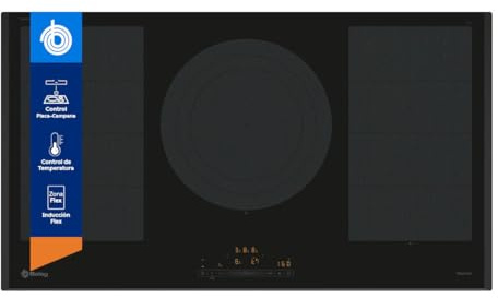 Balay - Placa de Inducción, 90 cm de ancho, Flex Inducción, 3 Zonas, Zona de 32 cm,11 Niveles, Función Sprint, Negro, 3EB999LH