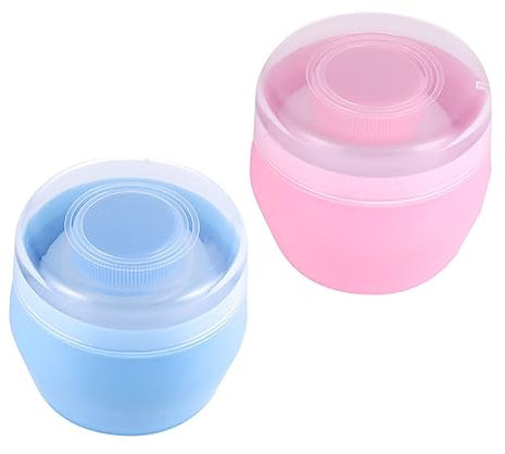 Toyvian 2sätze Babypuderquastenbox Mit Aufbewahrungsbehälter Für Talkumquastenbox Zum Sanften Pudern Puderquastenbehälter Für Einfache Handhabung Und Minimierten Puderverlust