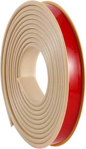 BULINO Striscia Protettiva for Bordi a Forma di U, Beige, 1 m, Bordo for Piano di Lavoro in Gel di silice Morbido, Protezioni for Angoli e Bordi for mobili, Bordo Autoadesivo, 1,8 cm(1.4cm)