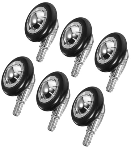 Hemobllo 6Pièces Roues de Chaise Remplacement et Lot de Roulettes Silencieuses pour Sols Dur et Tapis Facile à Installer