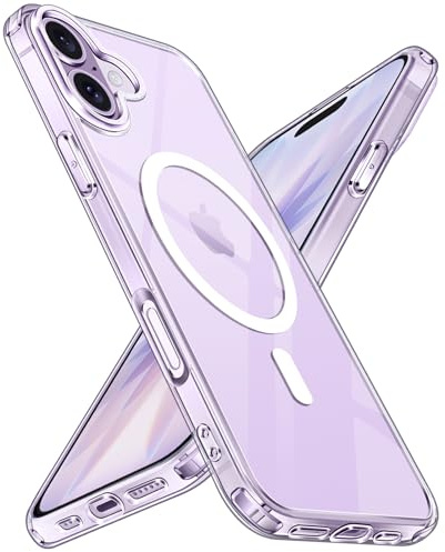 ivoler Klar Magnetisch Hülle für iPhone 17, [Kompatibel mit MagSafe] [Nie Vergilbung] [Militärischer Schutz] Stoßfest Kratzfest Transparent Schutzhülle Durchsichtige Handyhülle Case | [Kompatibel mit Magsafe] [Schutz in Militärqualität] Magnetische Ladehülle, mattierte, durchscheinende Handyhülle