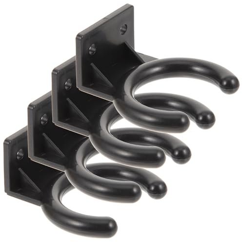 Mikrofonhalterung 4 Stück Packung für Wand und Schreibtisch, 33mm, Schwarz | Kunststoff Ausführung, für Mikrofone, Kompakt und Leicht zu Montieren, Stabil Fixiert, für Hotel und Familie