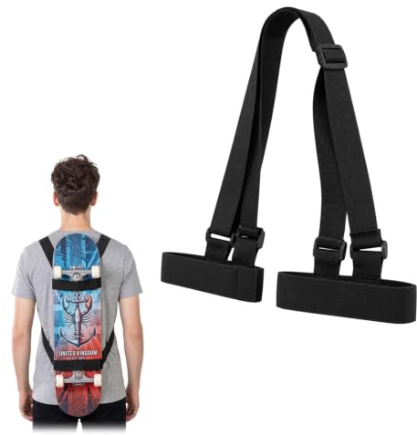 Bandoulière pour Sac de Skateboard, Longueur réglable : 79-138 cm, Sangle de Transport pourskateboard,Skateboard Sangle de Transport, Bandoulière de Planche à roulettes, convientauxskateboards