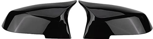 Ricoy para F20 F21 F87 M2 F23 F30 F36 X1 E84 Tapa de Espejo retrovisor Negro Brillante -M4 Estilo (Paquete de 2)