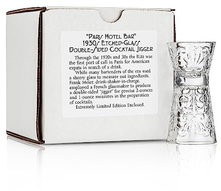 Crystal Double-Sided Jigger – 1930s Paris Hotel Bar–Inspired Precision Measure (Gift Box Collection)