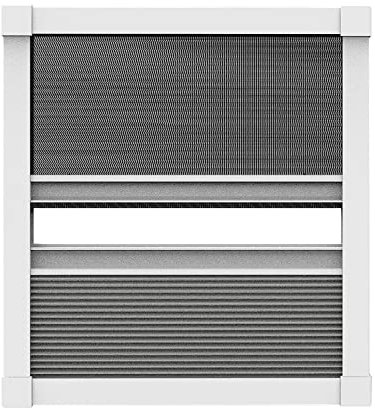 Nematek Fliegengitter Plissee für Dachfenster, weiß - Insektenschutz Dachfenster - Moskitonetz Mückengitter Fenstergitter Fliegenschutz (114 x 160 cm, Duo-Plissee)