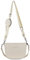 bugatti Almata Schultertasche für Damen, Umhängetasche aus hochwertigem Kunstleder, beige