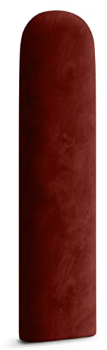 Muralo Panel de Pared Tapizado Ovalado de Terciopelo - 20x100 cm, Burdeos