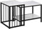 HOMCOM Couchtisch 2er Set Beistelltisch mit Stauraum, Marmoroptik, im Moderndesign, Stahlrahmen, Stapelbar, Sofatisch Wohnzimmertisch Kaffeetisch für Wohnzimmer Schlafzimmer, Weiß+Schwarz