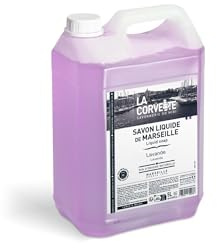 La Corvette – Savon Liquide de Marseille Lavande – 5L – 96% d’Ingrédients d’Origine Naturelle – Extra Doux – Format Économique