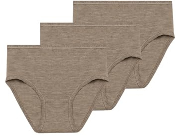 Dilling Slip midi 100 % laine mérinos naturelle pour femme, Marron chiné, 40