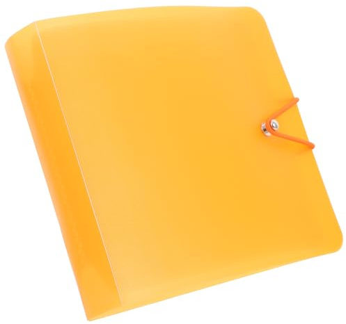 Hoement Organizzatore per CD e Dvd in Pp Portatile Arancione, Custodia Protettiva per Trasporto e Conservazione di Dischi, per Appassionati di Film e Videogiochi