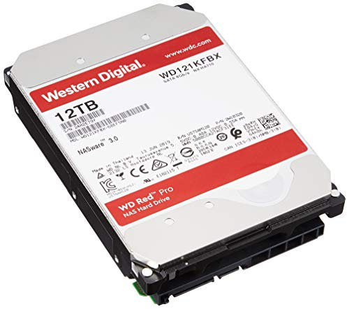 WD Red Pro 12 To Disque dur Interne 3.5 dédié NAS, 7200 RPM Class, SATA 6 GB/s, CMR, 256MB Cache, Garantie 5 ans