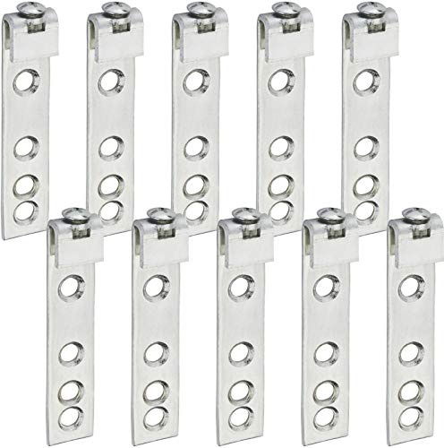 10 Pezzi - SOTECH Attaccaglie Reggipensili per Mobili/Acciaio Zincato/Capacità di Carico fino a 100 Kg/per Barre Reggipensili/Regolazione del Mobile Pensile in Altezza/per Mobili Pensili