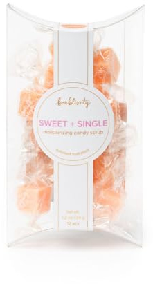 Bonblissity Sugar Cubes Candy Scrub, 12 pcs - Sugar Body Scrub Gift Set Sweet Satsuma Scent, Gentle Hand, Feet, and Body Exfoliator Turns into Lotions, Spa Small Gifts for Women and Men, Travel Size