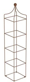 ELEO Rankobelisk Catania groß rostoptik - 160x34 cm Rankhilfe eckig aus Metall für den Garten handgeschmiedet Schmiedeeisen rost Edelrost - Pflanzenstütze dekorativ und praktisch für Pflanzen draußen