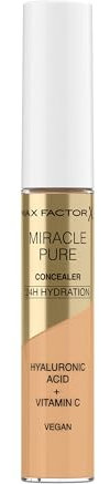 Max Factor Correttore Liquido Miracle Pure, Formula con Vitamina C e Acido Ialuronico, 24 Ore di Idratazione, 100% Vegan, Tonalità 02 Light