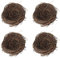 BYNYXI 4 nidi di uccelli in rattan, 10 cm, in schiuma artificiale pasquale, per festival, Pasqua, decorazione fatta a mano, per primavera, ramoscelli in rattan, per Pasqua, decorazione da tavolo, fai