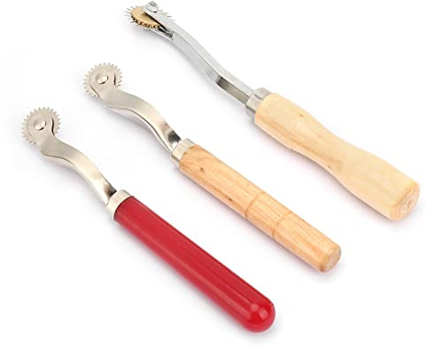 3 Stück Kopierrad Nähwerkzeug, Nadelspitze Kopierrad für Schnittmuster, DIY Leder Papier Stoff Handwerk Nährad Roulette Werkzeug Professionelles Stichmarker Schneidwerkzeug