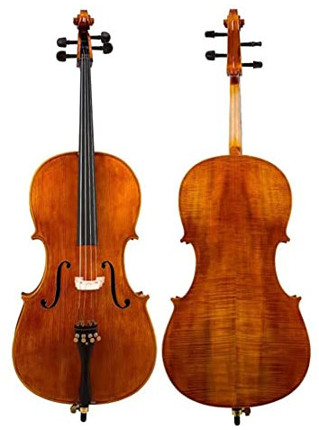 HDYNUZ 4/4 Cello, handgefertigtes Cello aus massivem Holz, Fichtenholzdecke, Ahornrückseite für eine professionelle Bühne mit High-End-Leistung (Color : B)