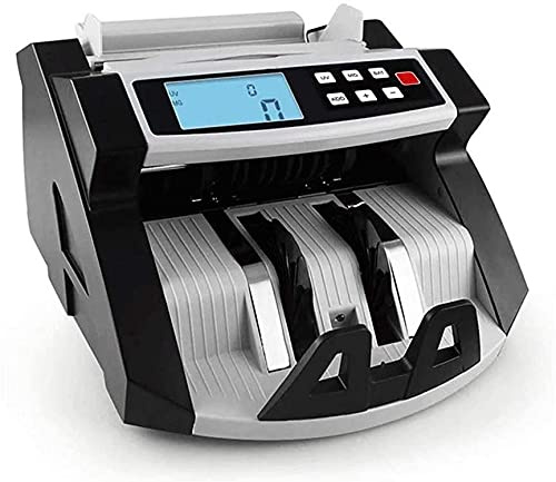 KouRy Automatic Multi-Currency Cash Banknote Money Bill Counter Counting Machine LCD Display with UV MG Counterfeit Detector for Euro US Dollar AUD Pound for Bank Hotel Supermarket Shopping Mall