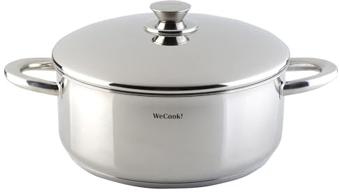 WECOOK! PRO Edelstahl-Kochtopf mit Deckel, 28 cm
